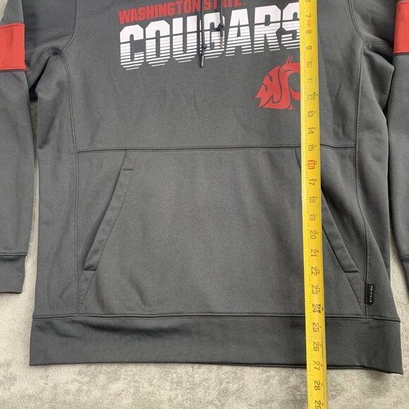 Nike Hoodie Mens Large Washington State Cougars Anthracite Sideline Therma-Fit - Picture 2 of 12